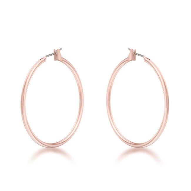 Elegant Rosegold Hoop Earrings Earrings Das Juwel 