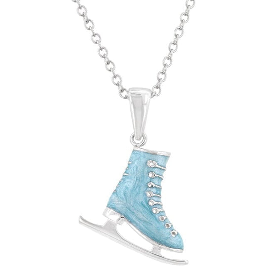 Enamel Ice Skate Pendant  
