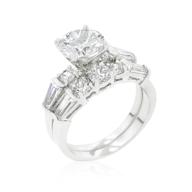 Engagement Set with Large Center Stone Rings Das Juwel 