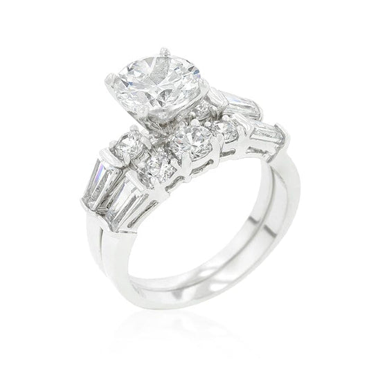 Engagement Set with Large Center Stone Rings Das Juwel 