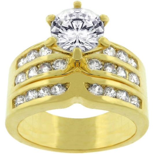 Formal Goldtone Engagement Set  