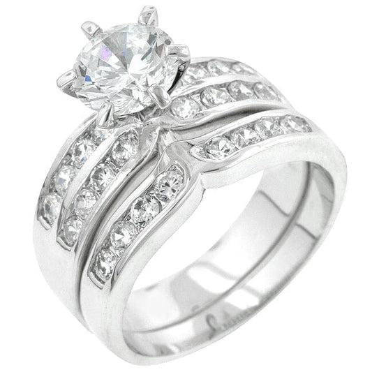 Formal Rhodium Plated Engagement Set Rings Das Juwel 