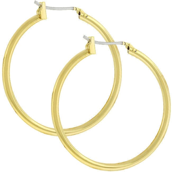 Golden Hoop Earrings Earrings Das Juwel 