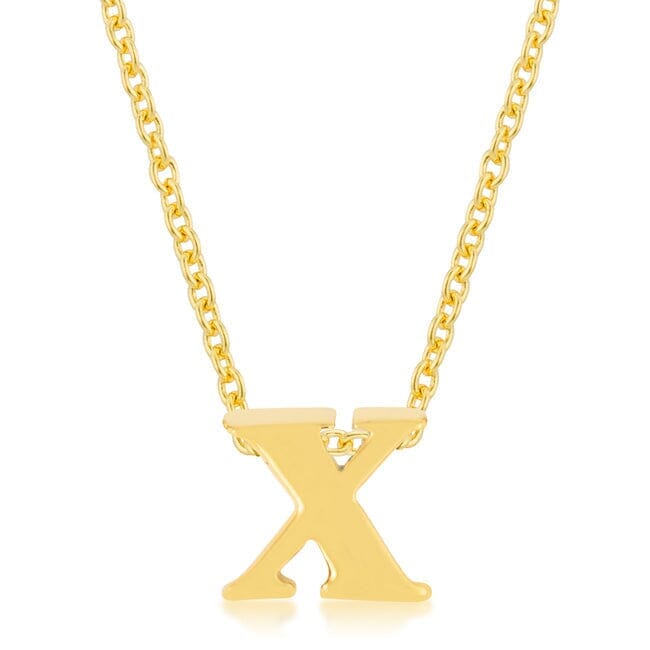 Golden Initial X Pendant Pendants Das Juwel 