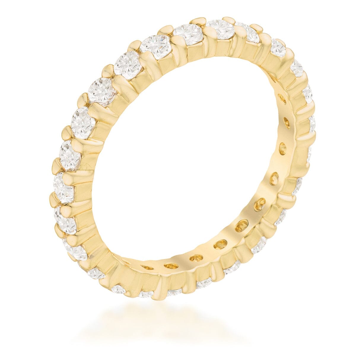 Goldtone Cubic Zirconia Eternity Band  