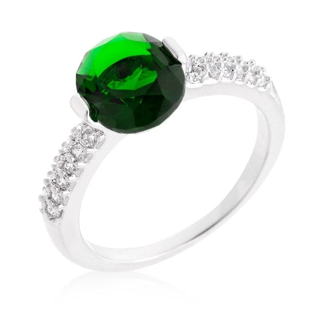 Green Oval Cubic Zirconia Engagement Ring Rings Das Juwel 