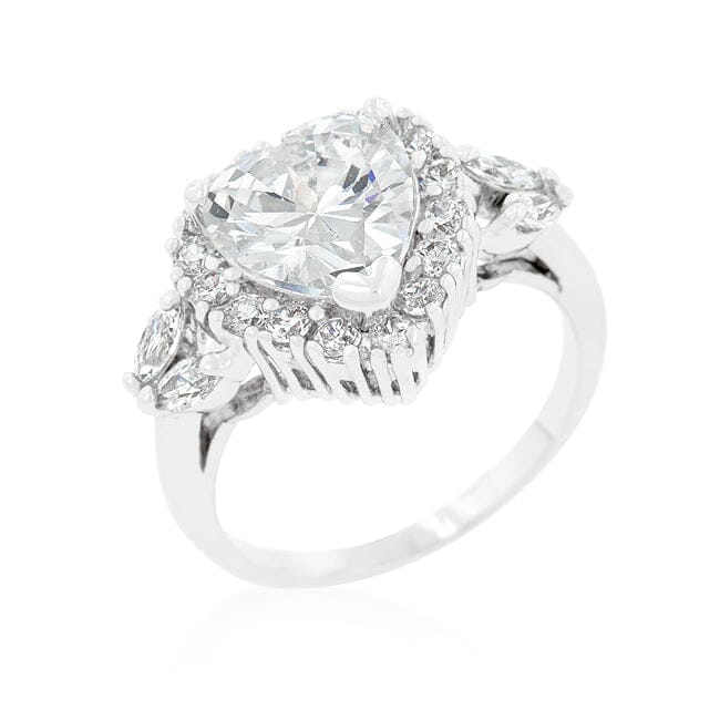 Heart Halo Engagement Ring  