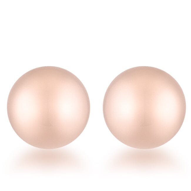 Julia Rose Gold Sphere Stud Earrings Earrings Das Juwel 