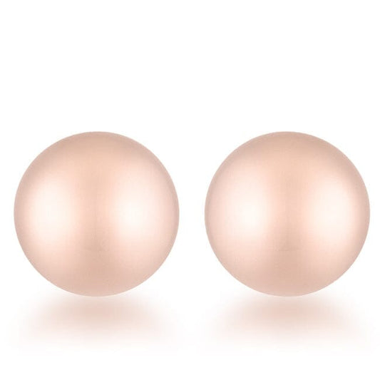 Julia Rose Gold Sphere Stud Earrings Earrings Das Juwel 