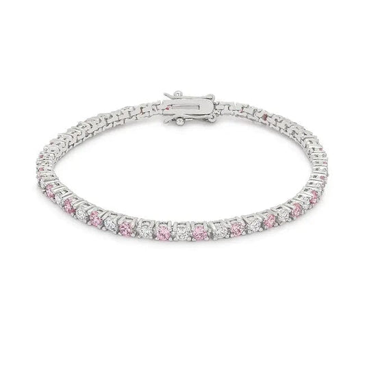 Lace Pink Cubic Zirconia Tennis Bracelet Bracelets Das Juwel 