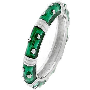 Marbled Dark Green Enamel Stacker Ring Rings Das Juwel 