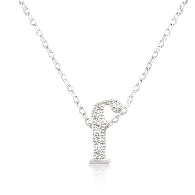 Micro-Pave Initial F Pendant  