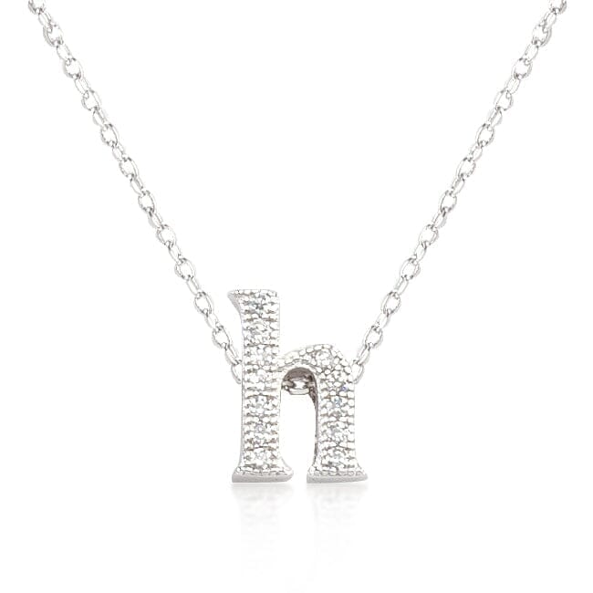 Micro-Pave Initial H Pendant Pendants Das Juwel 