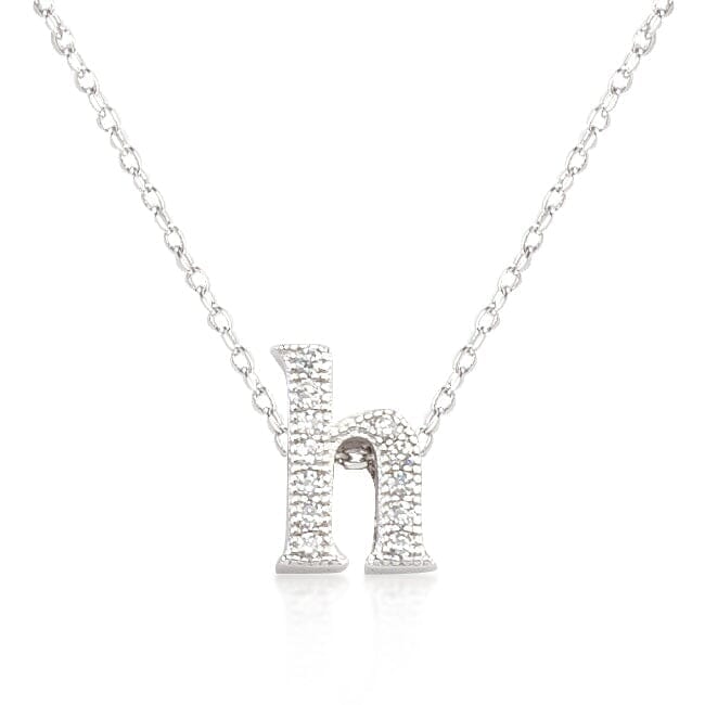Micro-Pave Initial H Pendant  
