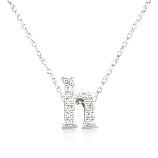Micro-Pave Initial H Pendant  
