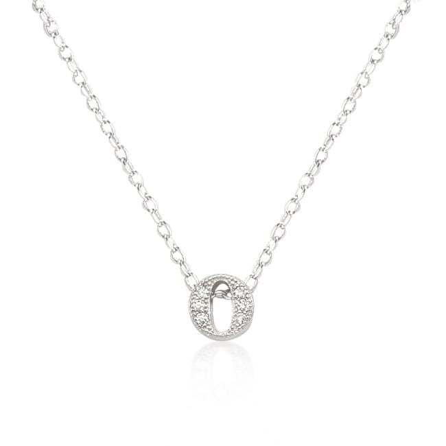 Micro-Pave Initial O Pendant  