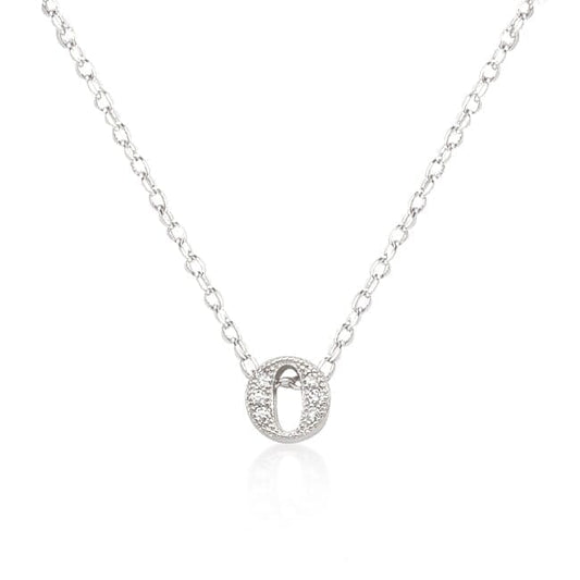 Micro-Pave Initial O Pendant  