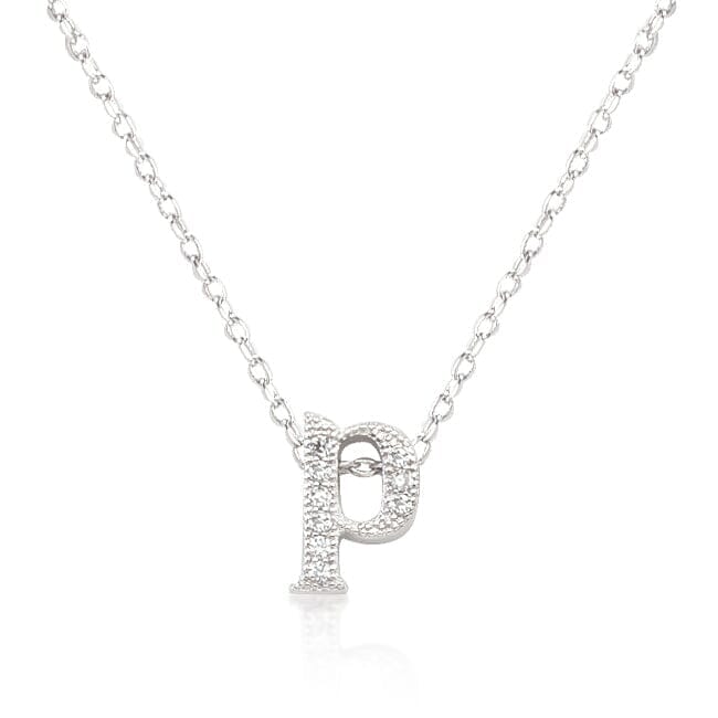 Micro-Pave Initial P Pendant  