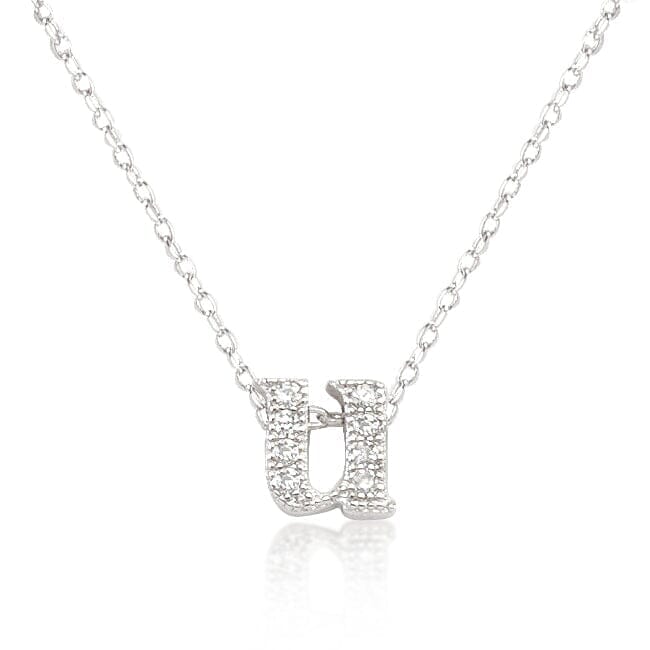Micro-Pave Initial U Pendant  