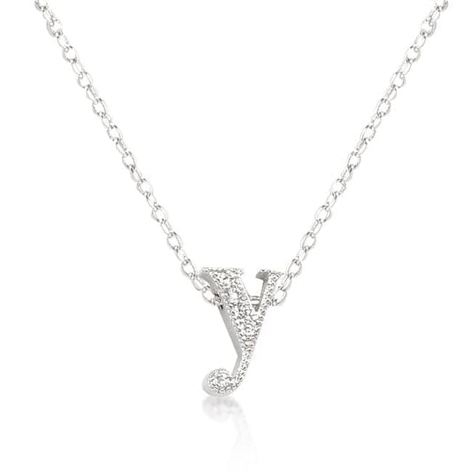 Micro-Pave Initial Y Pendant  