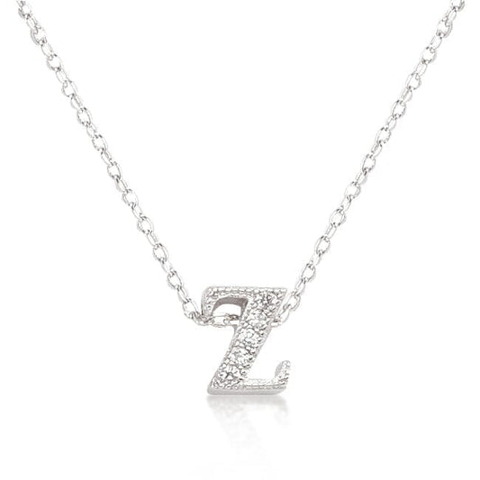 Micro-Pave Initial Z Pendant  