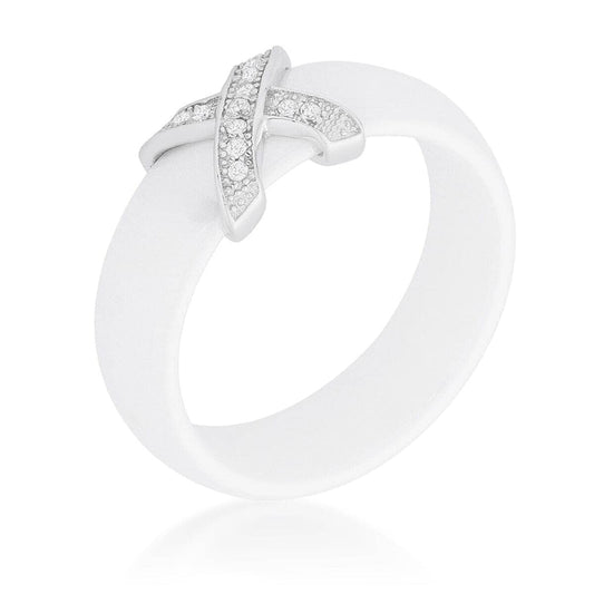 Modern Classic X Ring - White  