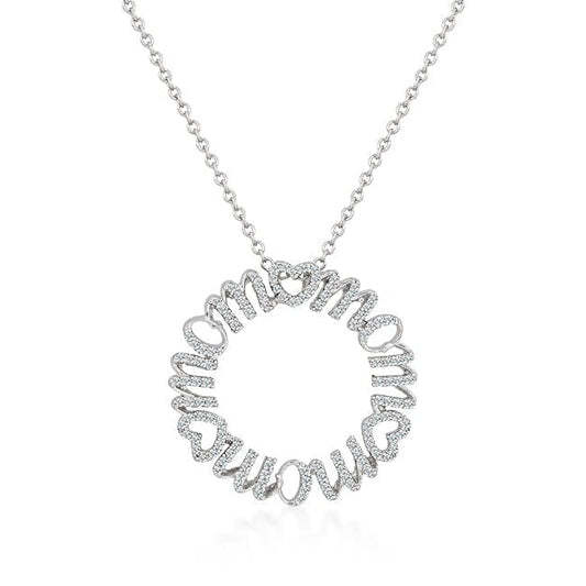 Mom Circle Pendant  
