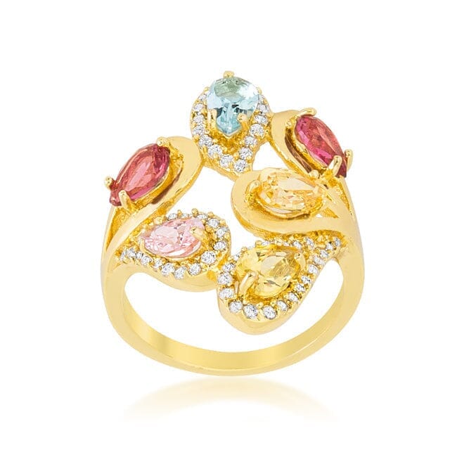 Multi-Color Cocktail Ring Rings Das Juwel 