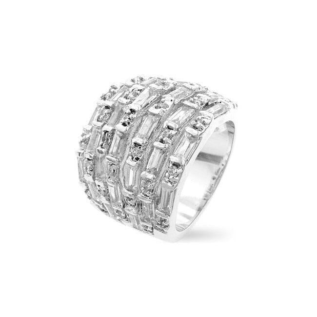 Multi Row Cubic Zirconia Fashion Ring Rings Das Juwel 