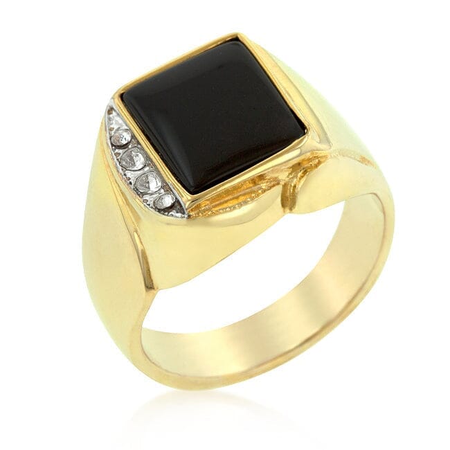 Onyx and Crystal Statement Ring Jewelry Das Juwel 