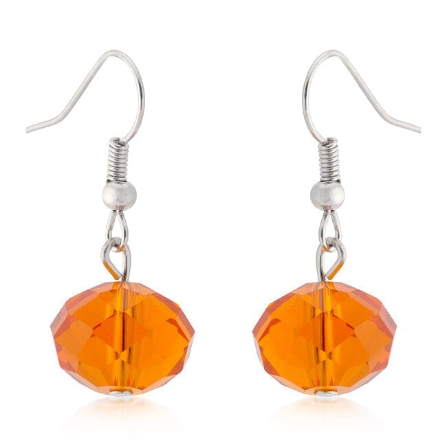 Orange Faceted Bead Earrings Earrings Das Juwel 