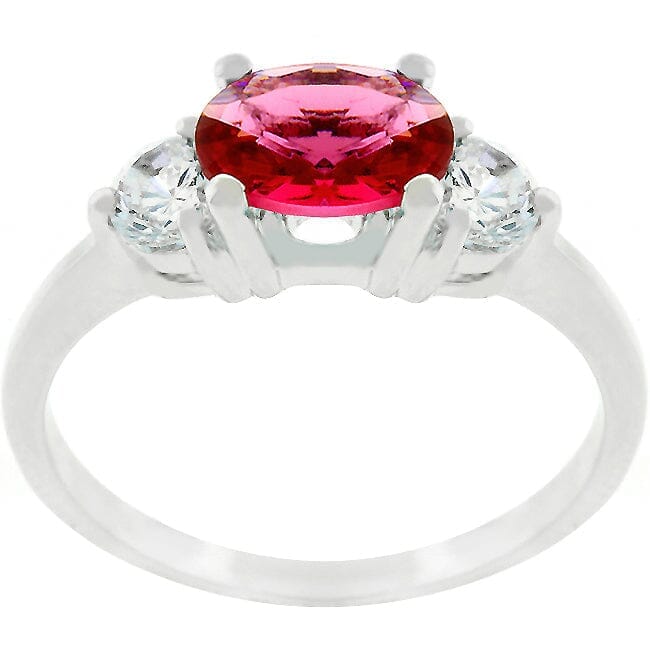 Oval Quartet Cubic Zirconia Ring  