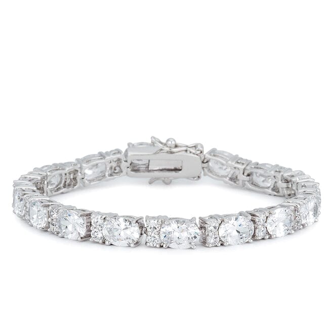 Oversized Oval Cubic Zirconia Tennis Bracelet Bracelets Das Juwel 