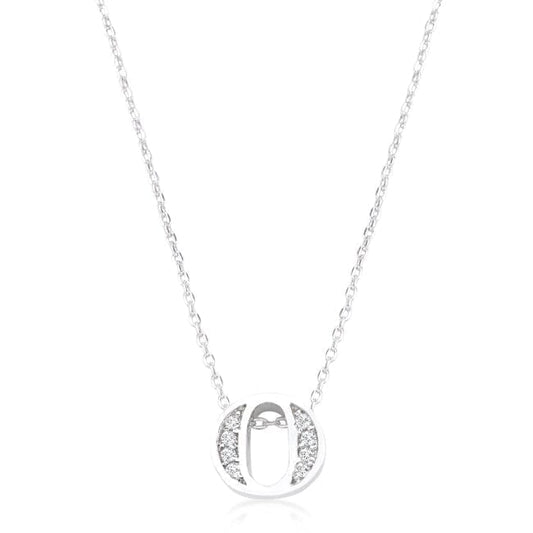Pave Initial O Pendant  