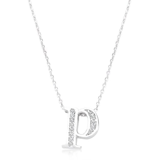 Pave Initial P Pendant Pendants Das Juwel 