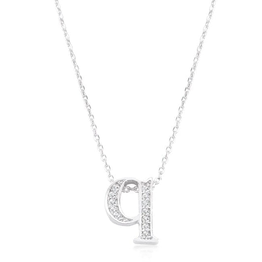 Pave Initial Q Pendant  