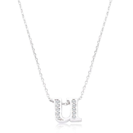 Pave Initial U Pendant  