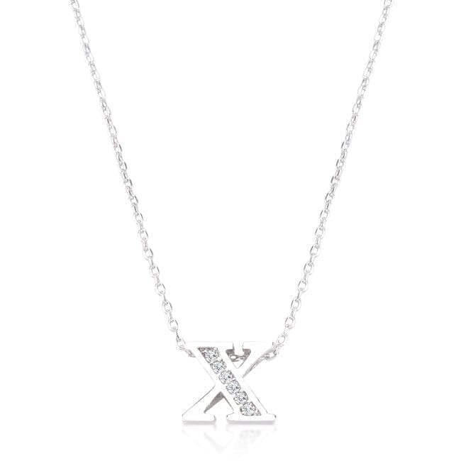 Pave Initial X Pendant  