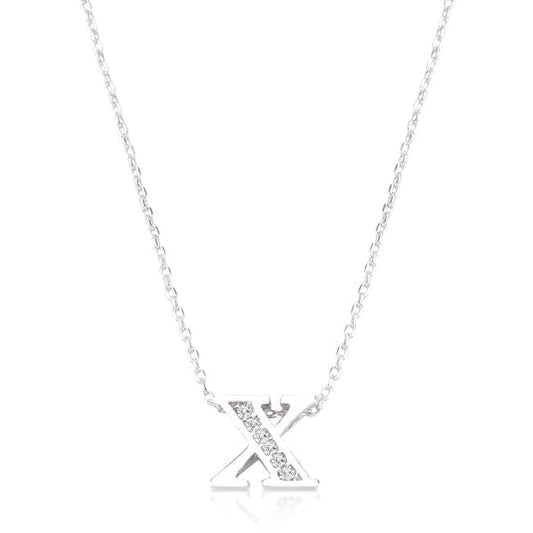 Pave Initial X Pendant  
