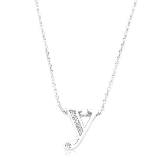 Pave Initial Y Pendant  