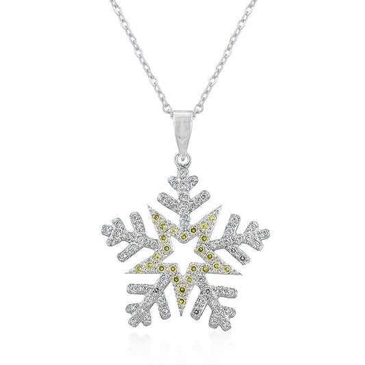 Pave Snowflake Pendant  