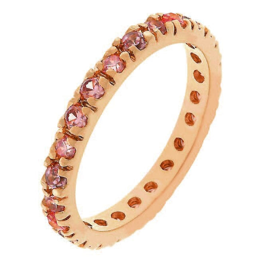 Pink Cubic Zirconia Eternity Ring Rings  