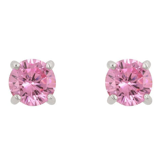Pink Cubic Zirconia Stud  