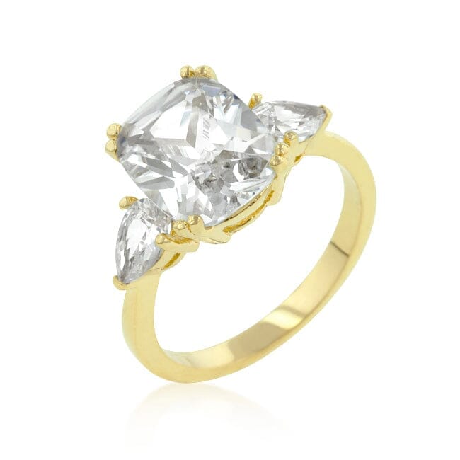 Radiant Cut Engagement Triplet Rings Das Juwel 