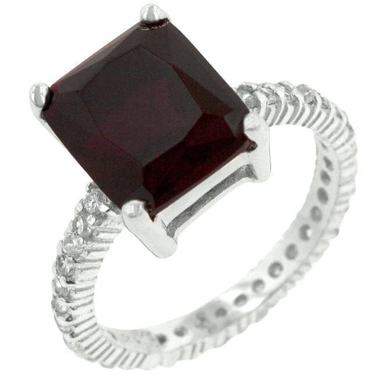Radiant Cut Ruby Engagement Ring  