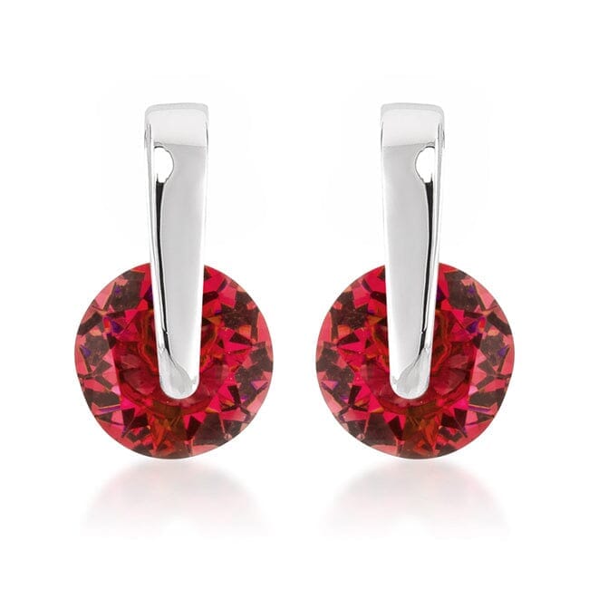 Red Cubic Zirconia Elegance Earrings Earrings  