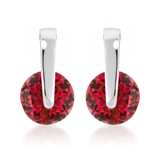 Red Cubic Zirconia Elegance Earrings Earrings  