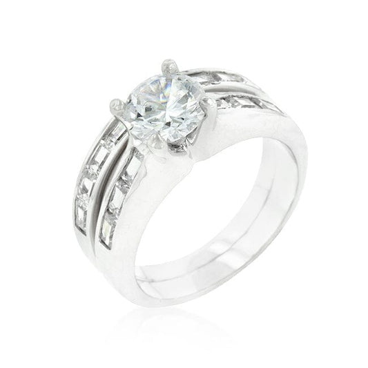 Rhodium Plated Stackable Ring Set  