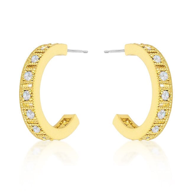 Roma Goldtone Finish Hoop  