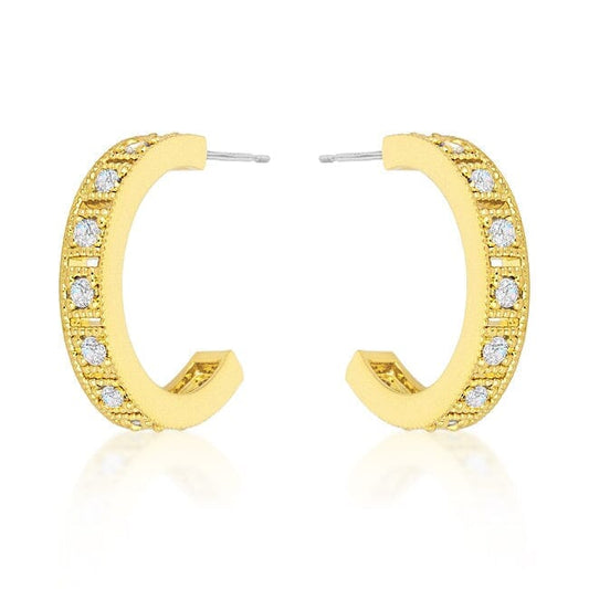 Roma Goldtone Finish Hoop  